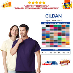 Gildan G500 Men’s Heavy Cotton Plain Solid Short Sleeve Casual Blank T-Shirt