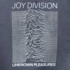 Joy Division Shirt Mens Large Charcoal Unknown Pleasures Distressed Rock Graphic