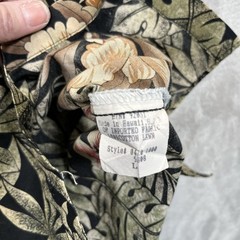 Tori Richards Honolulu Button Down Large Floral Hawaiin Cotton Lawn USA Vintage