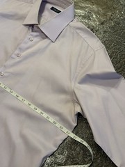 Marol Men’s Regular Fit Spread Collar Dress Shirt 17.5 Light Purple Solid