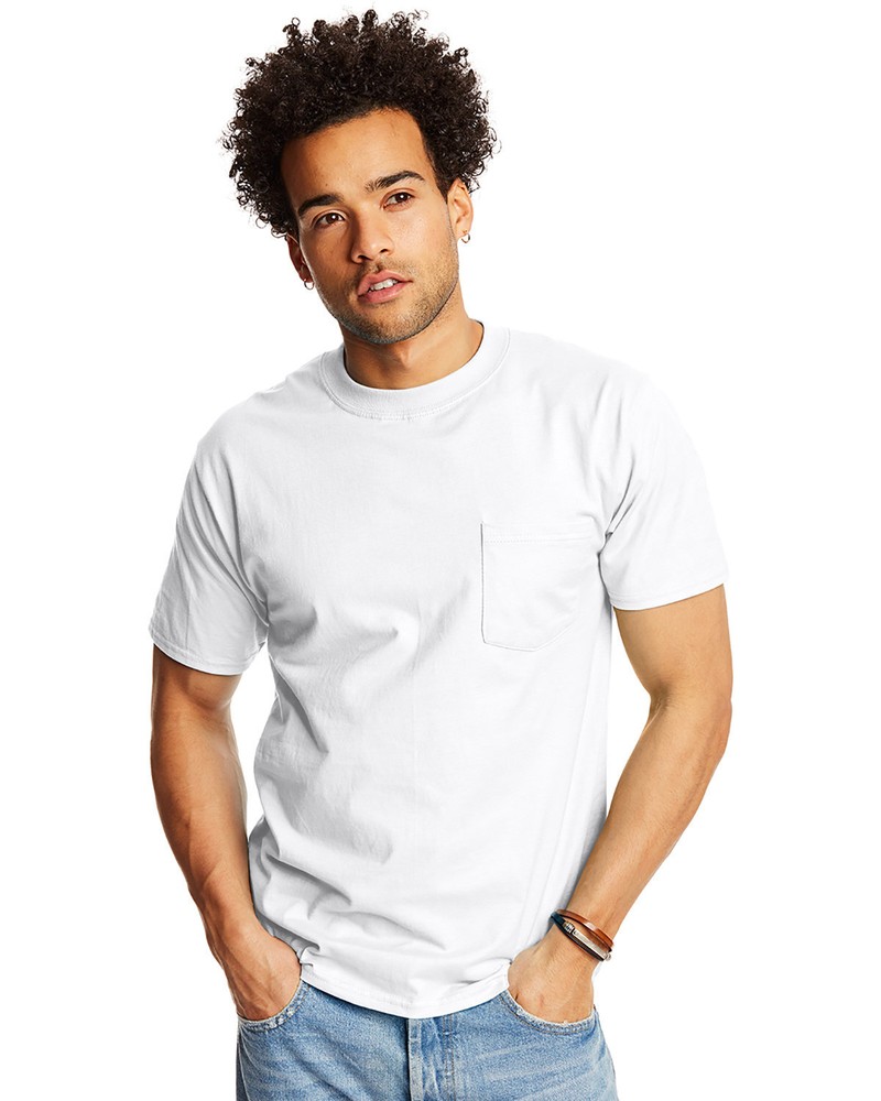 2 Pack Of Hanes Adult Beefy-T T-Shirt with Pocket – 5190P
