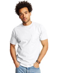 5 Pack Of Hanes Adult Beefy-T T-Shirt with Pocket – 5190P