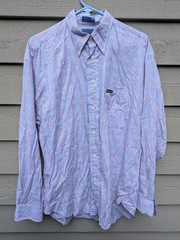 Faconnable Plaid Button Down Shirt Mens Large Made USA Cotton RN# 58665 (#c3#)