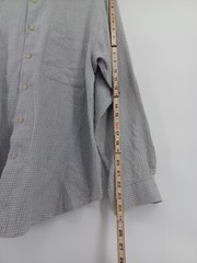 Bruno Button-Down Shirt Men’s Gray Large Long Sleeve polyester cotton blend