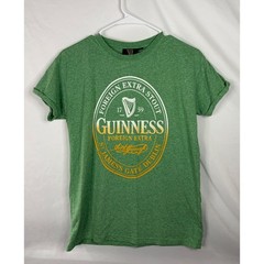 Guinness Foreign Extra Stout Green Heather Graphic Tee Shirt Mens Small Relaxed