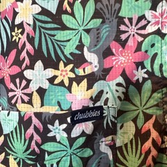 Chubbies Men’s Tropical Floral Button-Up Shirt Short Sleeve Multicolor Size S