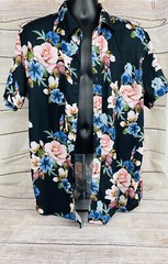 BLEECKER & MERCER Men’s Sz XL Floral Tropical Short Sleeve Casual Shirt