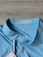 Peter Millar Featherweight Performance Polo XL Seaport Blue NWT