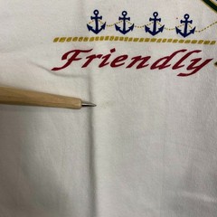 Vtg Super T’s St. Maarten Friendly Island Shirt White Nautical Anchor Graphic XL