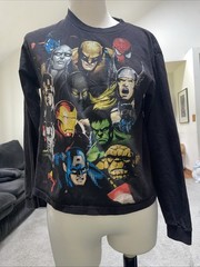 Marvel Mad Engine Character Print Long Sleeve Vintage T Shirt Size Small