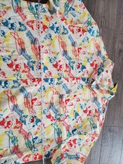 DC Comics Wonder Woman All Over Print Logo Novelty Button Up Shirt 3XL