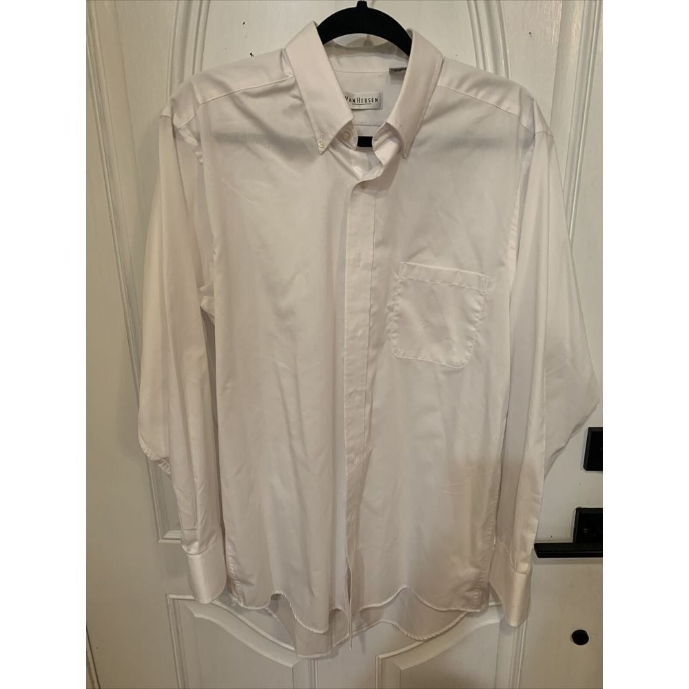 van heusen Button Down Cotton Blend Medium 15 1/2-16 33/34 White