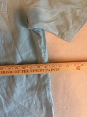 Daniel Cremieux Men’s L Blue Linen Lyocell Short Sleeve Button-Up Pockets