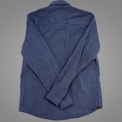 Michael Brandon Button Down Shirt Small Mens Long Sleeve Micro Dot Blue
