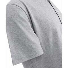 JAMES TAILOR SHORT SLEEVE KNIT BUTTON DOWN SHIRT – SIZE: MEN XL – HEATHER GRAY