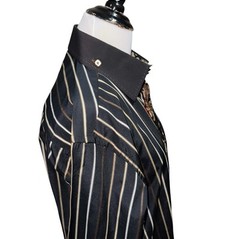 TM Exposure Men’s Medium Button Down Shirt Retro Look Striped NWT Western Shirt