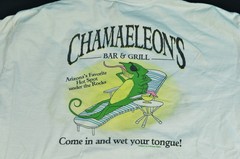 VTG Single Stitch Chamaeleon’s Bar & Grill Shirt Men’s Medium White Arizona