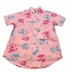 Men Medium Raw Yarn Industries Button Down Floral Hawaiian Stretch Comfort Shirt