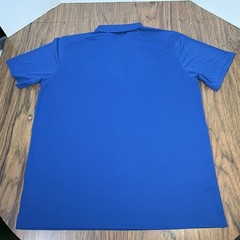 Nike Golf Polo Shirt Mens XL Blue Move To Zero – Stretch – AMD Dell Logo Swoosh