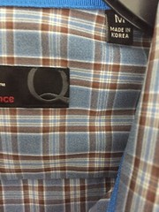 Quieti Performance Medium M Button Front Long Sleeve Shirt Blue Plaid Mens NWT