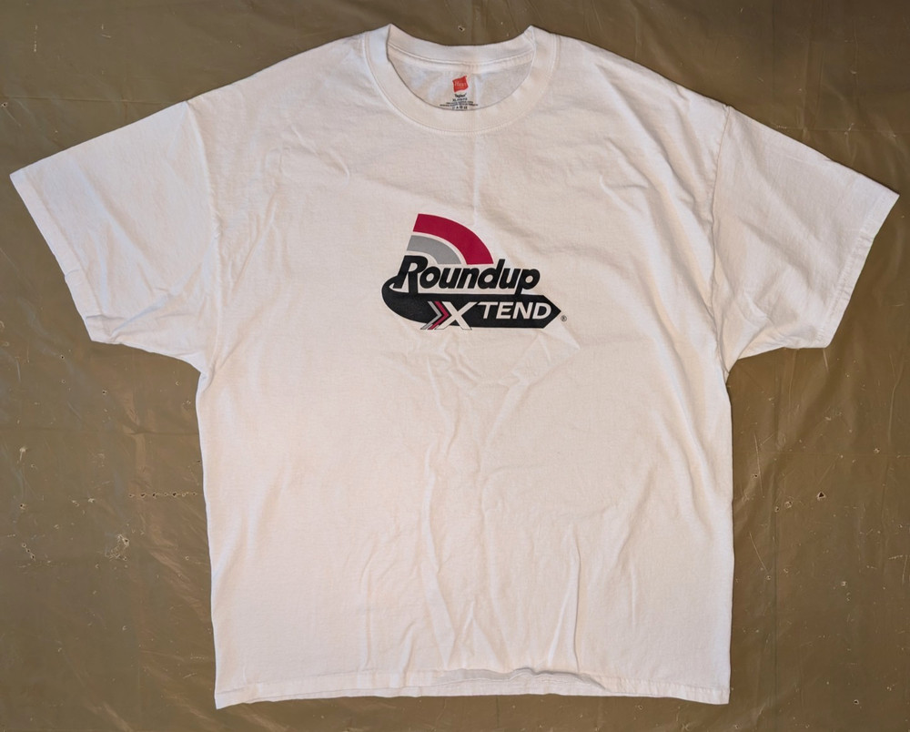 Roundup Xtend Hanes Tagless XL White T-Shirt Argicultural Farming Promo Logo