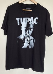 Official TUPAC Praying Tshirt Black Mens Large Short Sleeve Hip Hop West Coast