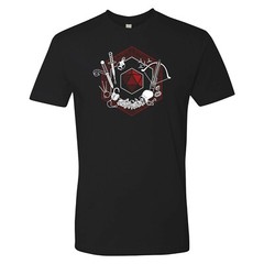 RPG Class Crest Rogue – Tabletop Games d20 Premium Cotton T Shirt – Black