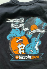 Bitcoin Sound Money In Music City 2024 T Shirt Size M Black Original Festival