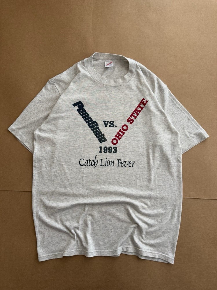 Vintage 1993 Penn State v Ohio Stare Catch lion fever t-shirt size XL