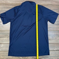 Collars & Co Mens Size Medium Relaxed Dress Collar Polo Navy Blue Performance