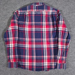 Normal Brand Flannel Button Down Shirt Blue Red Plaid Men’s Size Medium