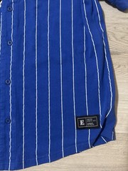Empyre All Time Blue Stripe Baseball Jersey Button Up Men’s Size Large