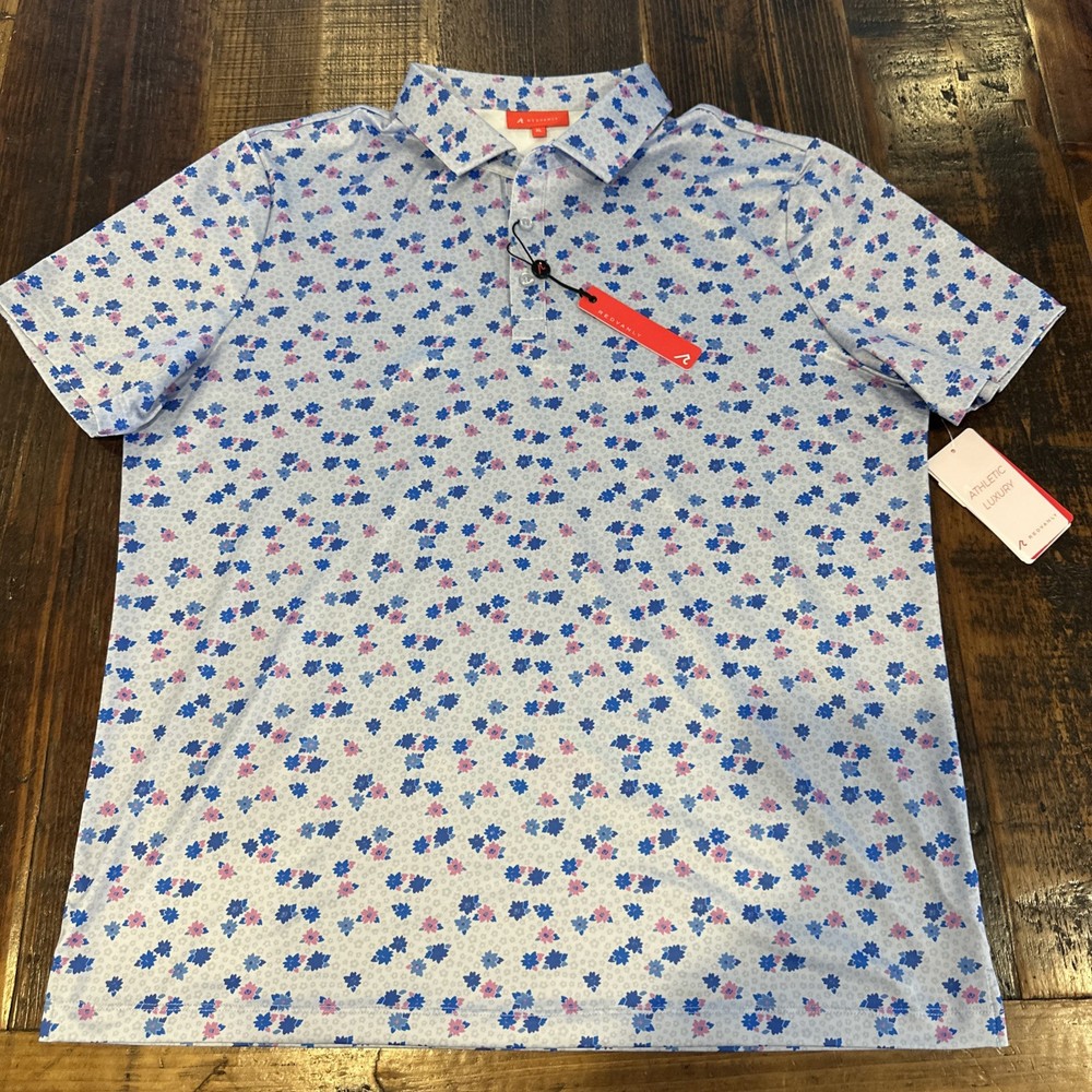 Redvanly Leone Performance Golf Polo Shirt Blue Lavender Men’s Size XL NWT $110