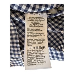 J.Crew Classic Blue White Gingham Button Down Shirt Men’s XLT Cotton