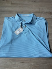 Peter Millar Featherweight Performance Polo XL Seaport Blue NWT