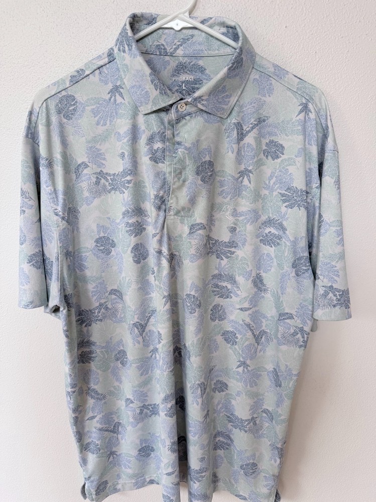Rhoback Polo Size Large Tropical Pattern