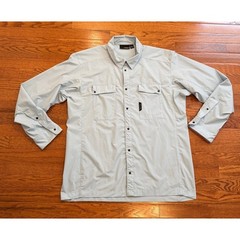Truewerk Cloud Snap Front Shirt Mens XL Light Blue Workwear Hiking Performance