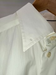 38 15 ETON Slim Pointed Pin Collar Solid White Dress Shirt