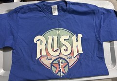 Rush R40 Blue 2015 Mens Band Tour T-Shirt Sz Large
