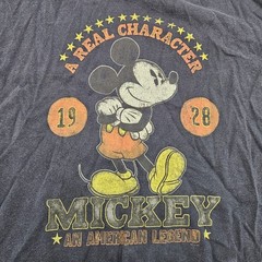 Vtg Disney Store Mickey Mouse 1928 American Legend Shirt XLarge Dark Blue Cotton
