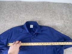 Brooks Brothers 346 Slim Fit Solid Blue Button Down Mens Large White Lamb Cotton