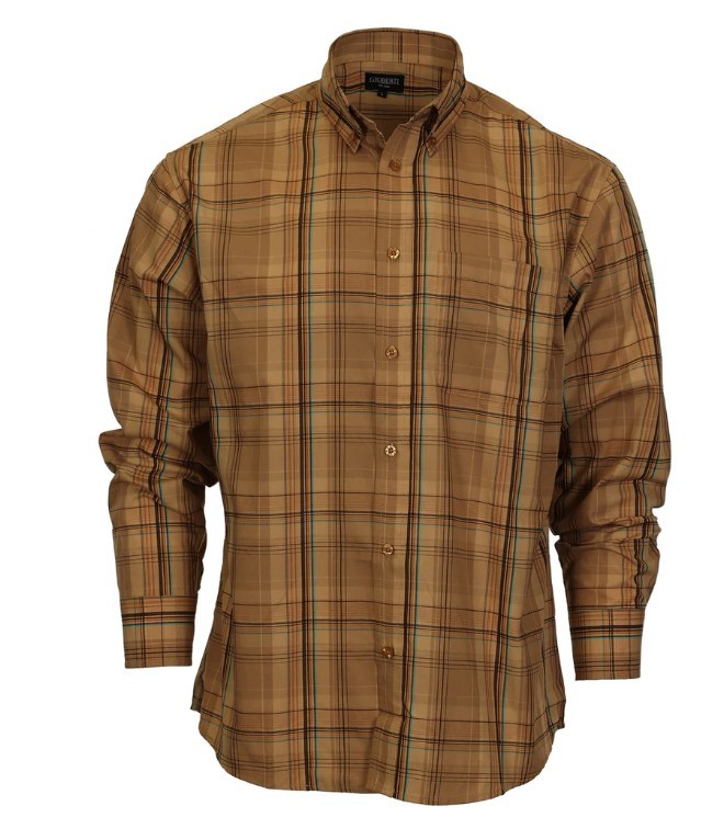 GIOBERTI MEN’S LONG SLEEVE BUTTON DOWN PLAID SHIRT WITH CHEST POCKET