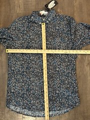 Kennington Limited Mens Medium Button Down Cotton Shirt Stars Snowflakes NWT C3