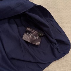 PRADA Men’s Blue Collared Solid Polo Shirt Short Sleeve Size S