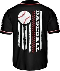 Personalized Baseball American Flag Shirts, Baseball Baseball Jersey Shirt, Base