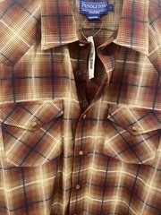 PENDLETON WOOLEN MILLS Men’s Button Down Long Sleeve Sz. L Polyester /Cotton NEW