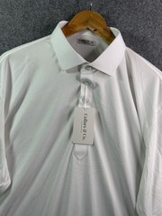 Collars & Co Solid White Dress Collar Polo Shirt Men’s XL Relaxed NEW
