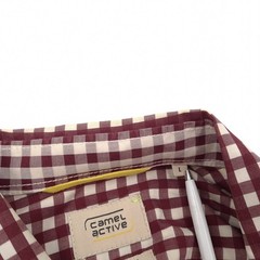 Camel Active Vintage Button-Down Shirt Red Plaid Long Sleeve Modern Fit L