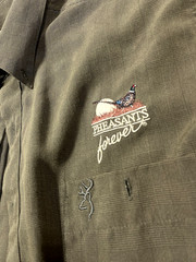 Browning Pheasants Forever Button Down Long sleeve Men’s Medium Olive Green