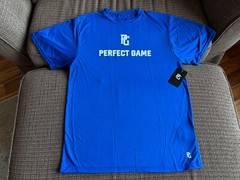 Perfect Game USA Baseball Player Development S/S T-Shirt Blue 2XL – NWT!